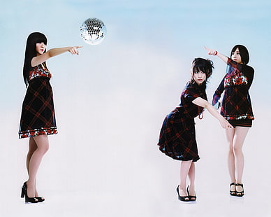 Perfume, Achan, kashiyuka , Nocchi , group of women, Asian, dress, women, HD wallpaper HD wallpaper