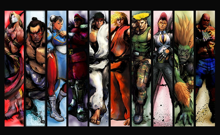 Street Fighter Characters, Street Fighter characters collage illustration, Games, Street Fighter, Street, Fighter, Characters, HD wallpaper