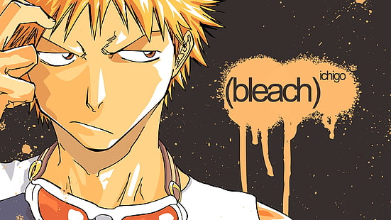 Ichigo Bleach 3D Wallpaper, Bleach, Kurosaki Ichigo, Farbspritzer, Anime Boys, Brille, Rotschopf, HD-Hintergrundbild HD wallpaper