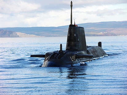 Черная подводная лодка, Военные корабли, HMS Astute (S119), Подводная лодка, Военный корабль, HD обои HD wallpaper