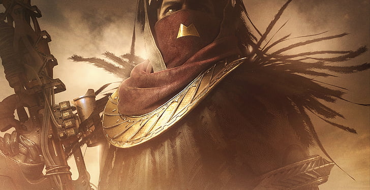 male holding gun wallpaper, Destiny 2, Expansion 1, Curse of Osiris, DLC, HD wallpaper