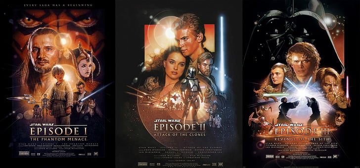 Star Wars, Anakin Skywalker, Blue Lightsaber, C-3PO, Darth Maul, Darth Vader, Emperor Palpatine, Green Lightsaber, Jango Fett, Jar Jar Binks, Jedi, Lightsaber, Luke Skywalker, Mace Windu, Obi-Wan Kenobi, Padmé Amidala, กระบี่แสงสีม่วง, ราชินีอมิดาลา, ควีกอนจินน์, R2-D2, ซิ ธ (สตาร์วอร์ส), สตาร์วอร์สตอนที่ 2: การโจมตีของโคลน, สตาร์วอร์สตอนที่ 3: การแก้แค้นของซิ ธ , สตาร์วอร์ส: ตอนที่ 1 - การคุกคามของ Phantom , โยดา, วอลล์เปเปอร์ HD