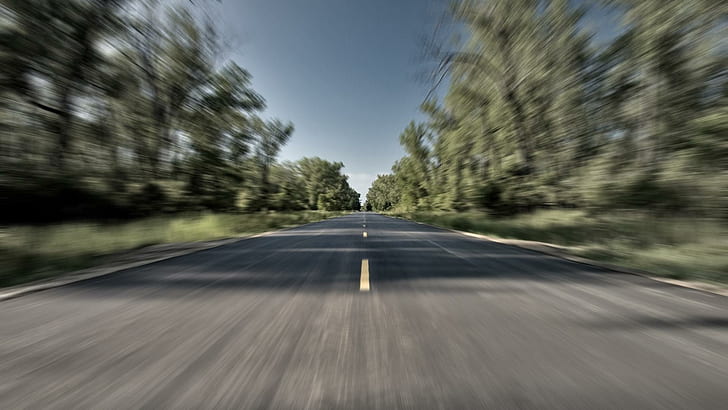 Fast Empty Road HD, gray concrete road, 1920x1080, empty road, empty, road, fast, HD wallpaper