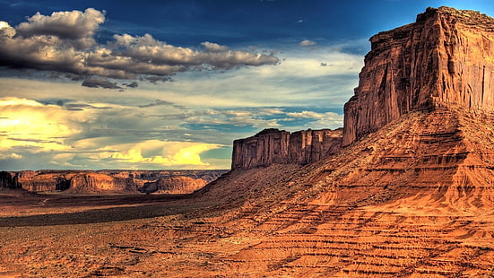 himmel, badlands, moln, sten, kanjon, bildning, nationalpark, utah, geologi, arizona, landskap, USA, HD tapet HD wallpaper