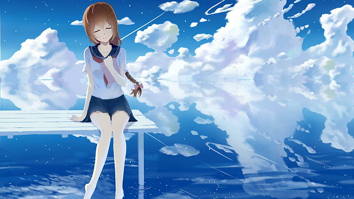 Şiir ve rüya kız, güzel bir anime, şiir ve rüya kız, güzel bir anime, HD masaüstü duvar kağıdı
