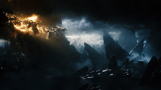 Thor: Ragnarok, Thor, Marvel Cinematic Universe, Walküren, Pegasus, Pferd, Schlacht, HD-Hintergrundbild HD wallpaper
