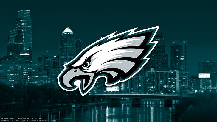 Fotboll, Philadelphia Eagles, emblem, logotyp, NFL, HD tapet