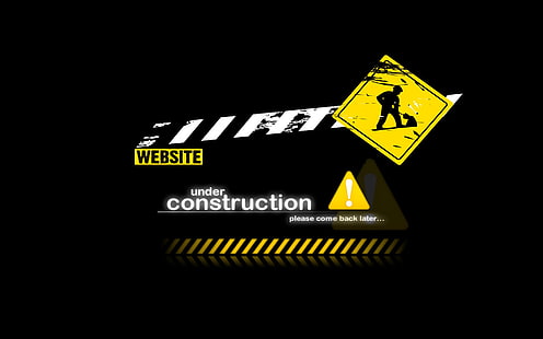 computer, construction, funny, humor, sign, text, wallpaper, web, website, work, HD wallpaper HD wallpaper