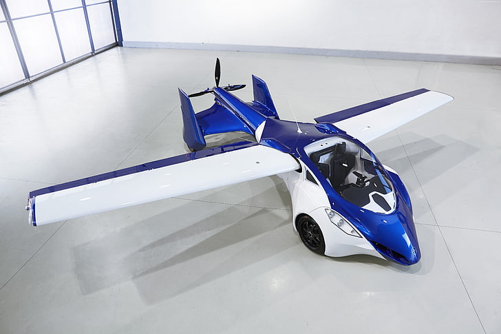 взлетно-посадочная полоса, передок, автомобиль, летающий автомобиль, AeroMobil 3.0, концепт, тест-драйв, прототип, самолет, HD обои