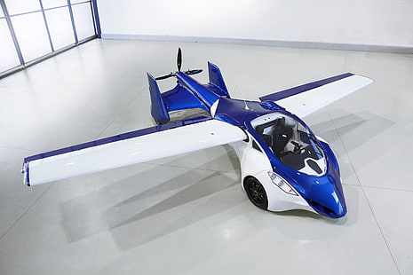 взлетно-посадочная полоса, передок, автомобиль, летающий автомобиль, AeroMobil 3.0, концепт, тест-драйв, прототип, самолет, HD обои HD wallpaper