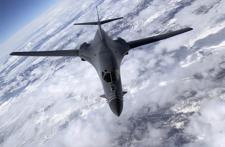 avión jet gris, el avión, Lancer, bombardero, Nevada, B-1B, Fondo de pantalla HD