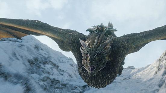 Fernsehserie, Game Of Thrones, Jon Snow, Kit Harington, Rhaegal (Game of Thrones), HD-Hintergrundbild HD wallpaper