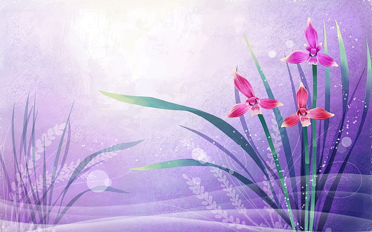 Vector Art Flowers 37, x264, natura, kwiat, grafika wektorowa, 3d i abstrakcyjne, Tapety HD