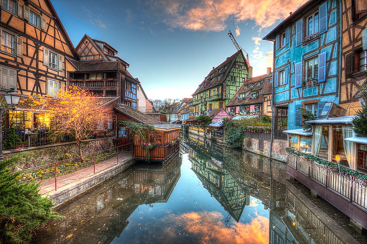 France, home, hdr, channel, Colmar, HD wallpaper