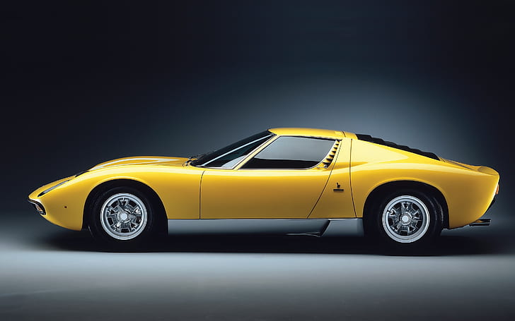 Lamborghini Miura 1971, sarı coupe, Lamborghini Miura, HD masaüstü duvar kağıdı