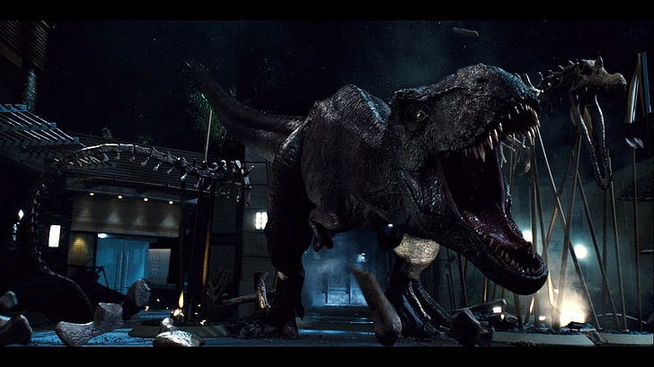 Иллюстрация T-Rex, Мир Юрского периода, Tyrannosaurus rex, HD обои