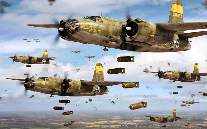 Segunda Guerra Mundial, bombardero B-26, Fondo de pantalla HD |  Wallpaperbetter