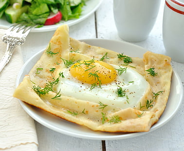 *** Яйцо на завтрак ***, завтрак, еда, яйца, 3d и аннотация, HD обои HD wallpaper