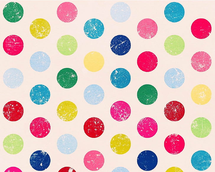 Colorful, dots, HD wallpaper