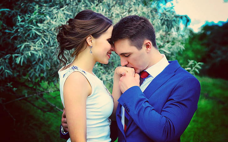 รักคู่จูบการแสดงออกด้วยมือของคู่รักโรแมนติกวอลเปเปอร์ HD-1920 × 1200, วอลล์เปเปอร์ HD