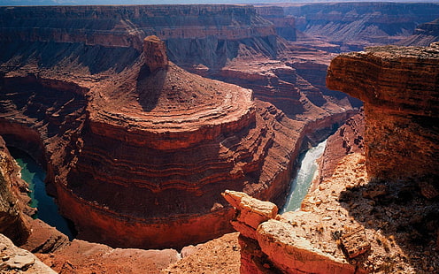 مناظر طبيعية منتزه Great Canyon National Park الولايات المتحدة الأمريكية أريزونا ممر شديد الانحدار منحوته بنهر كولورادو ورق جدران عالي الدقة 1920 × 1200، خلفية HD HD wallpaper
