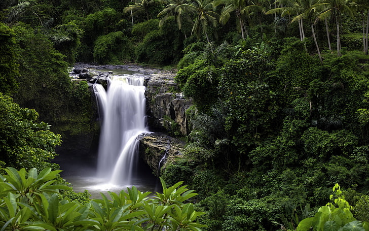 Tegenungan vattenfall i Bali Indonesien ligger i byn i Gianyar Tegenungan Kemenuh norr om huvudstaden Denpasar 5632 × 3520, HD tapet