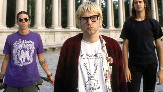 Nirvana, Dave Grohl, Krist Novoselic, Kurt Cobain, grunge, músico, cantor, lendas, HD papel de parede HD wallpaper