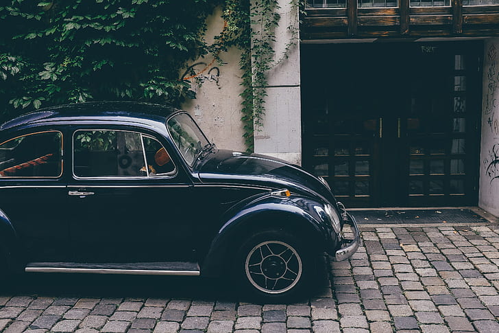 mobil, hitam, Volkswagen, Jerman, Volkswagen Beetle, Wallpaper HD