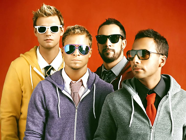 Backstreet Boys, men's gray, purple, and yellow full-zip hoodies, Male celebrities, Music, celebrity, hollywood, singer, american, HD wallpaper