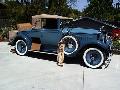 '29 Packard Кабрио, купе, кабриолет, реколта, автомобил, класика, 1929, Packard, антични, автомобили, HD тапет HD wallpaper