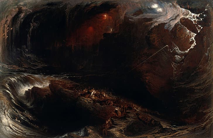 Джон Мартин, класическо изкуство, живопис, класическо изкуство, Потопът, HD тапет