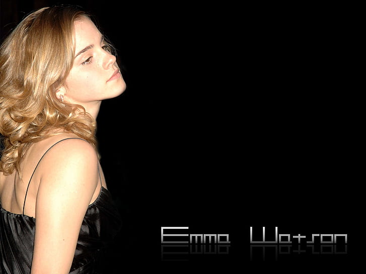 Emma Watson em top preto, emma, watson, preto, HD papel de parede
