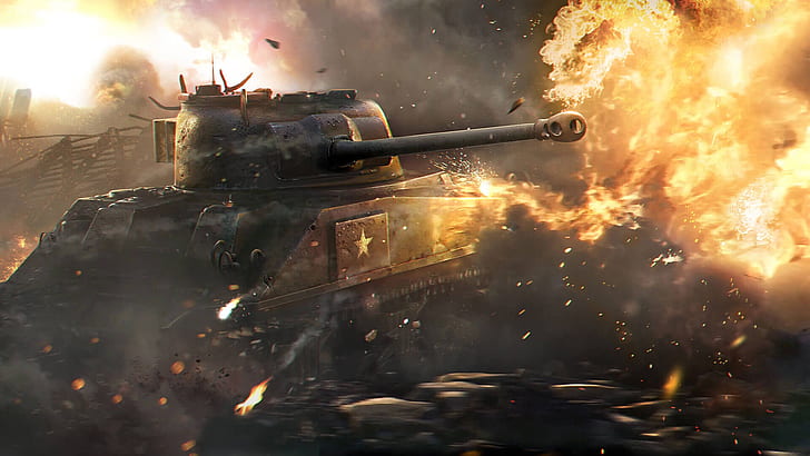 WoT, World Of Tanks, Wargaming-Netz, Sherman Firefly, M4 Sherman Firefly, HD-Hintergrundbild