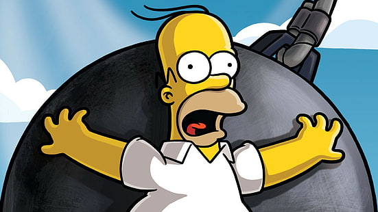 The Simpsons, Homer Simpson, Kartun, Lucu, simpsons, homer simpson, kartun, lucu, 1920x1080, Wallpaper HD HD wallpaper
