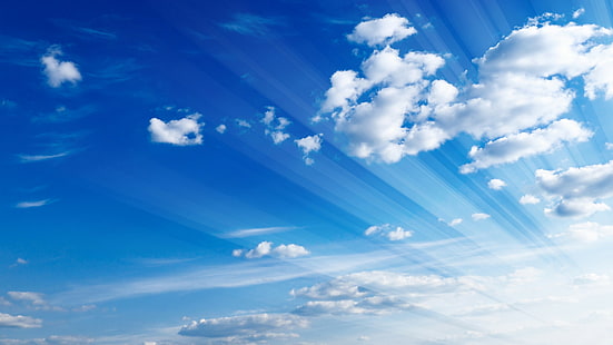 фото ясного голубого неба с белой одеждой в дневное время, облака, 5k, обои 4k, 8k, серебряная подкладка, голубое небо, HD обои HD wallpaper