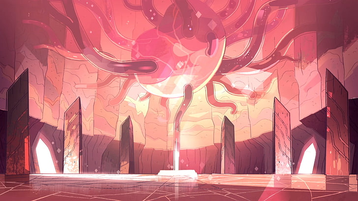 fanart organo corpo rosa e nero, Steven Universe, cartone animato, Sfondo HD