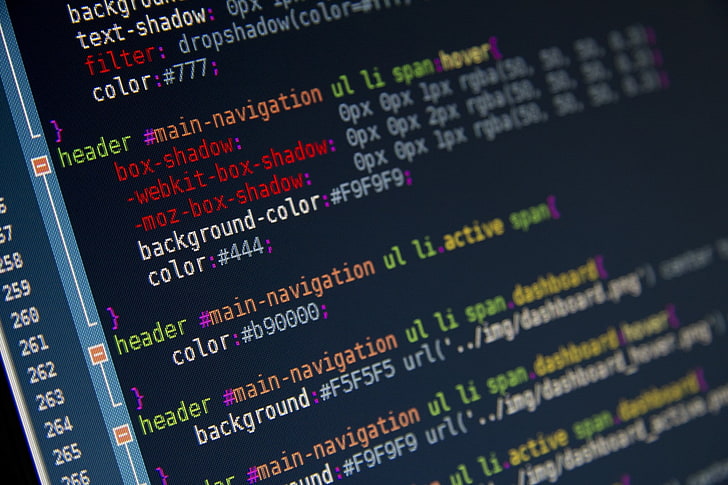 pixels, Computer screen, CSS, code, color codes, logic, computer, syntax highlighting, HD wallpaper