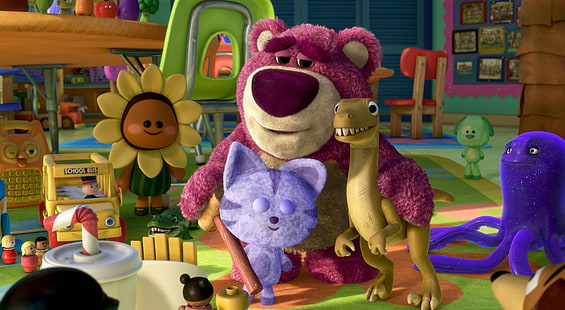 Toy Story 3 Bear, zrzut ekranu z filmu Toy Story, Kreskówki, Toy Story, Niedźwiedź, Story, Tapety HD HD wallpaper