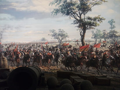 groupe de cavaliers peinture, Empire ottoman, janissaires, peinture, art classique, guerre, militaire, artwork, Fond d'écran HD HD wallpaper