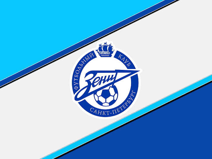 Piłka nożna, FC Zenit Saint Petersburg, emblemat, logo, Tapety HD