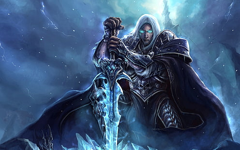 World of Warcraft Lich King Art ، World of Warcraft ، Lich King، خلفية HD HD wallpaper