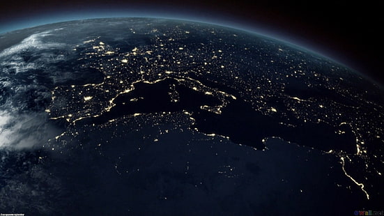 الفضاء ، 1920 × 1080 ، الأرض ، الليل ، 4K صورة، خلفية HD HD wallpaper
