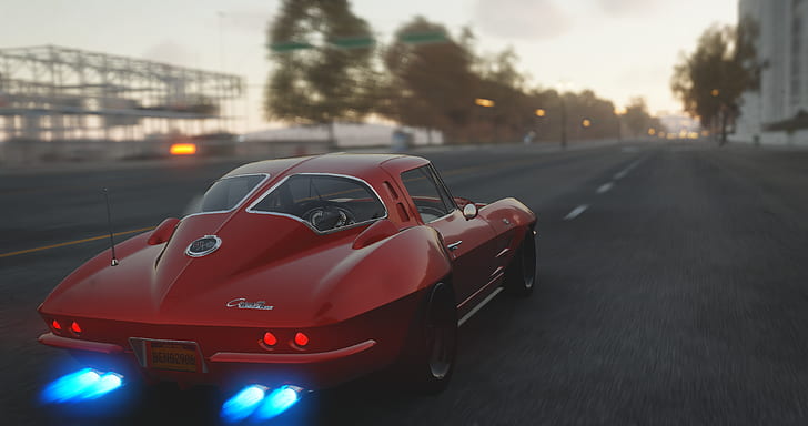 Fast and Furious, Corvette C3R, The Crew, Chevrole Corvette C2, car, gamers, HD wallpaper