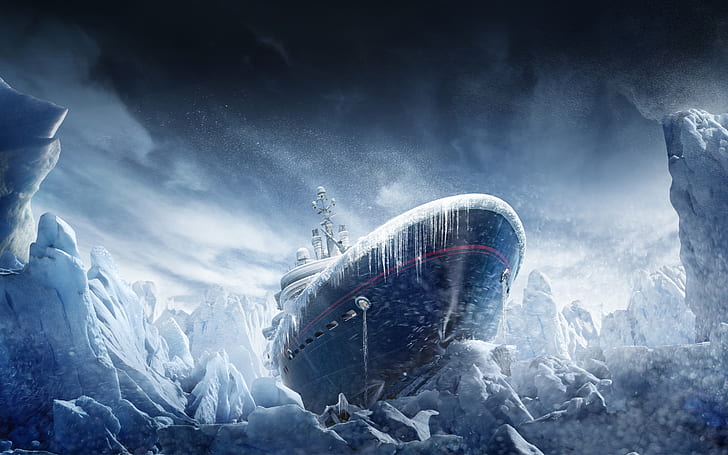 ثلج ، سفينة ، رقاقات ثلجية ، جليد ، عاصفة ثلجية ، توم كلانسيز ، عملية الجليد الأسود ، رينبو سيكس سيج، خلفية HD