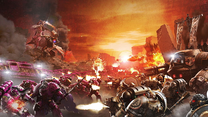 خلفية تطبيق الروبوت والجيش على لعبة الحرب ، Warhammer 40000 ، مشاة البحرية الفضائية ، Horus Heresy ، الحرب ، الخيال العلمي ، المستقبل ، المعركة ، العمل الفني ، Fulgrim، خلفية HD