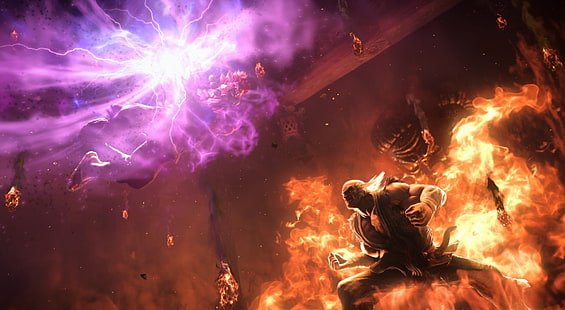 Heihachi Mishima gegen Akuma, Spiele, andere Spiele, Tekken, Tekken 7, Bandai Namco, 2017, HD-Hintergrundbild HD wallpaper
