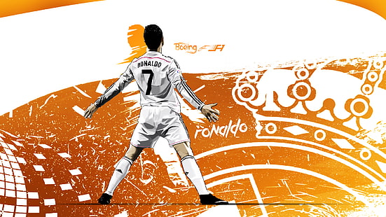 Ilustração de Christiano Ronaldo, Cristiano Ronaldo, vetor, HD papel de parede HD wallpaper