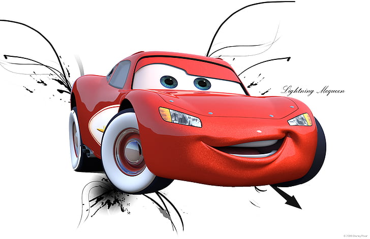 voitures, dessin animé, foudre McQueen, mcQueen Cars, film, Fond d'écran HD