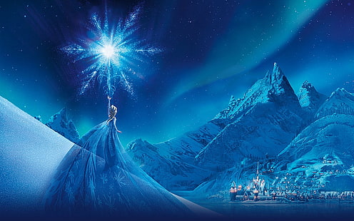 Disney Frozen Elsa Grafiktapete, Film, Frozen, Arendelle, Elsa (Frozen), Frozen (Film), Schnee, HD-Hintergrundbild HD wallpaper