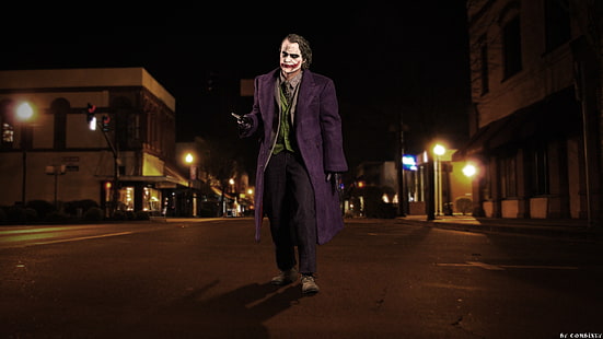 Der dunkle Ritter, Joker, Batman, Heath Ledger, HD-Hintergrundbild HD wallpaper